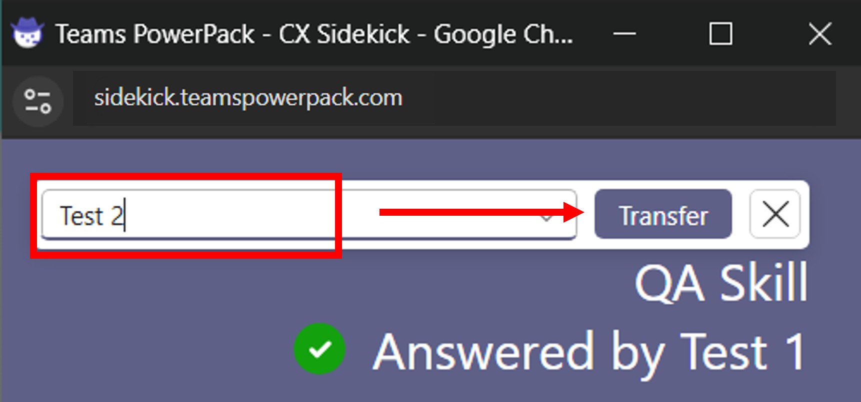Click transfer